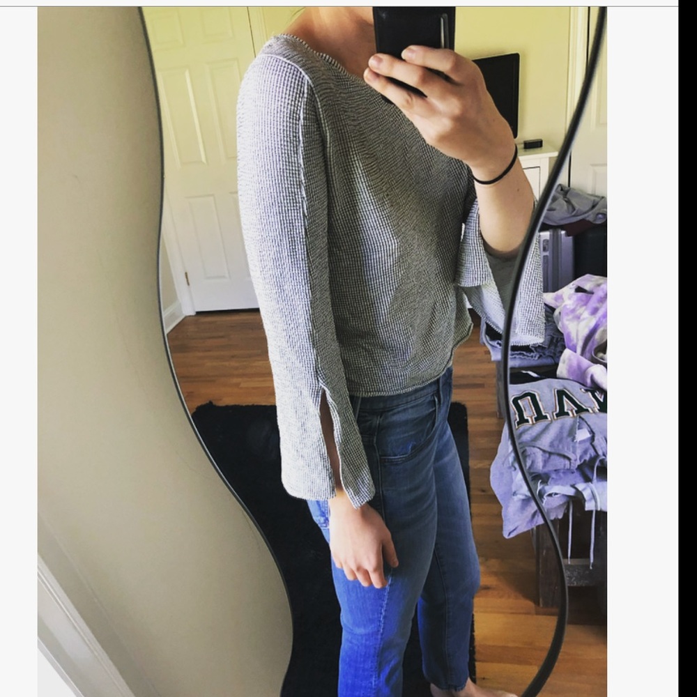 Zara Split Sleeve Top - Picture 3 of 5